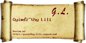 Gyimóthy Lili névjegykártya