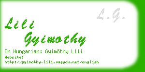 lili gyimothy business card